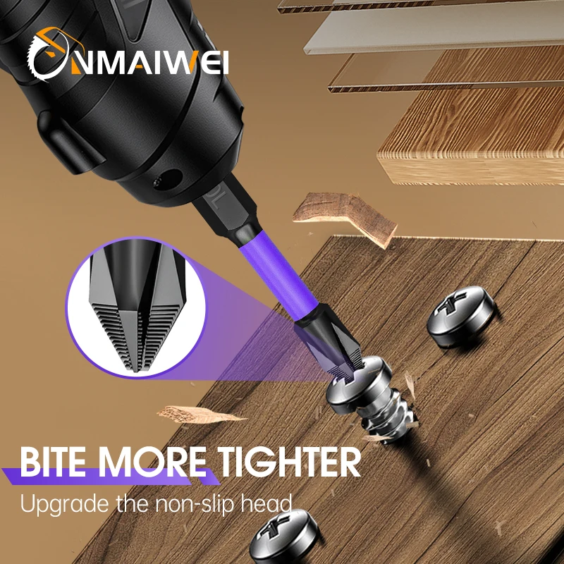 Imagem -02 - Magnetic Anti-slip Phillips Screwdriver Bit Grupo Hex Shank Longo Cross Impact Driver Bit para Power Drilling