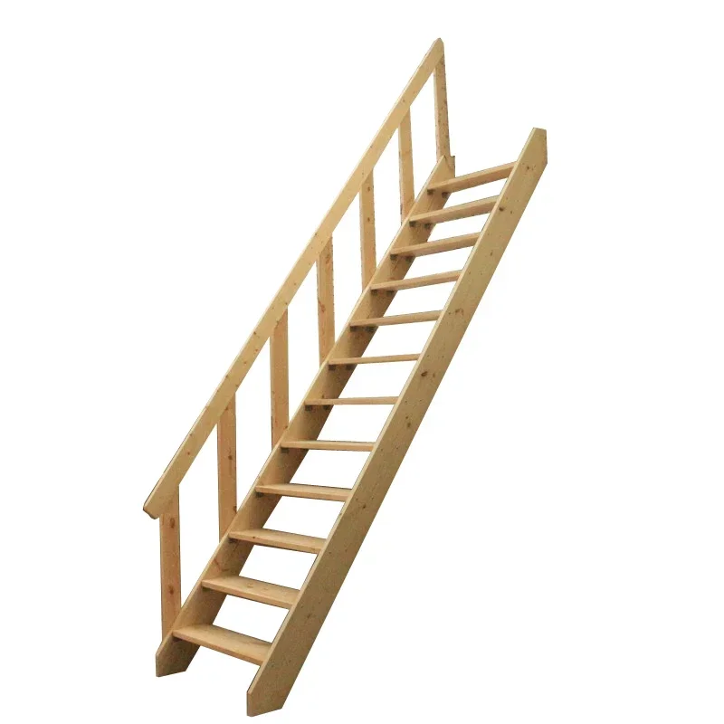 Customized staircase for household use, widened and thickened loft straight staircase, loft,  wooden ladder customization