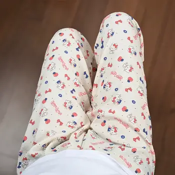 穿三麗鷗 Hello Kitty 褲子、穿女性家居褲、非正式 Ins、finos y dulces、para d 10 最佳銷售 三麗鷗睡衣 - №8