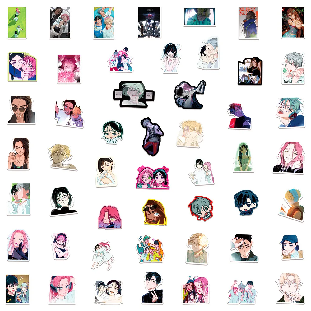 50PCS Alien Stage Anime Graffiti Stickers Decoration Luggage Phone Guitar Scraphbook Waterproof Stickers Party Gifts Kid Toys view 4
