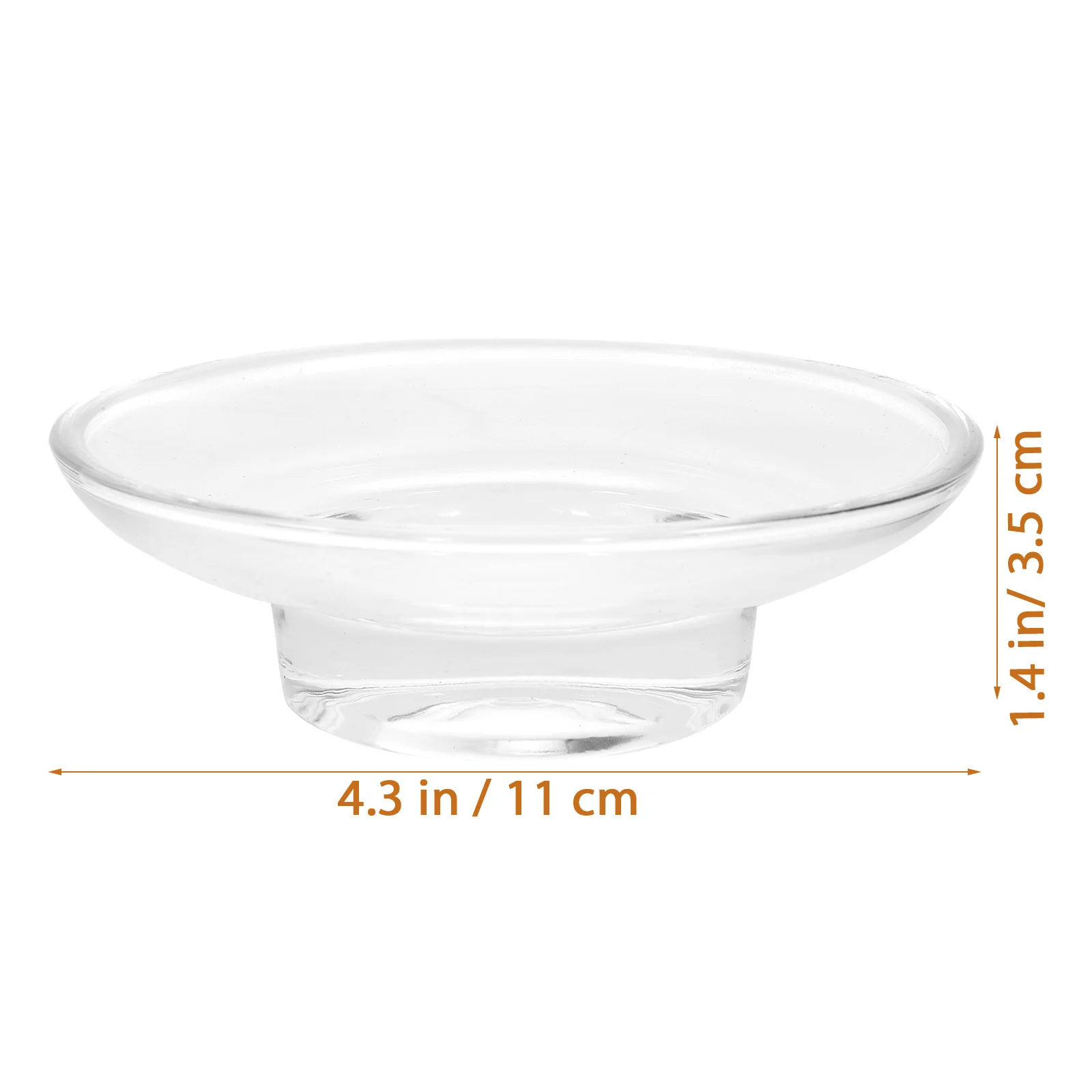 Transparent Round Glass Soap Box Bathroom Storage Container Holder Drain Tray for Shower Home Travel Outdoor Glass Soap Dish