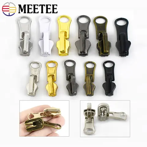 5/10/20Pcs 3# 5# 8# Double-side Zipper Silders for Nylon Metal Resin Zippers Tape Jacket Zip Head DIY Garment Sewing Accessories