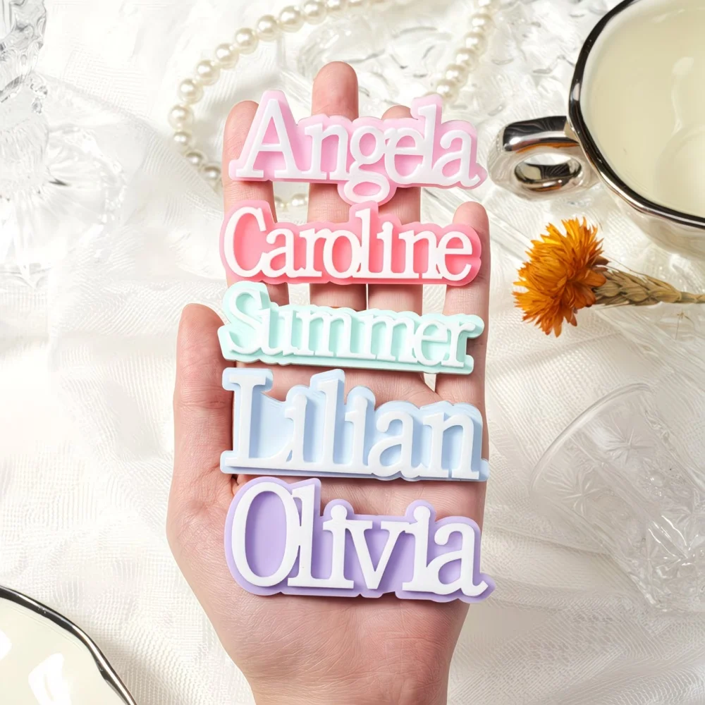 Custom Name Brooch Personalized Font Color Selection Acrylic Custom Brooch Pins Doctor/Nurse/Teacher/Student Job Badge Brooch