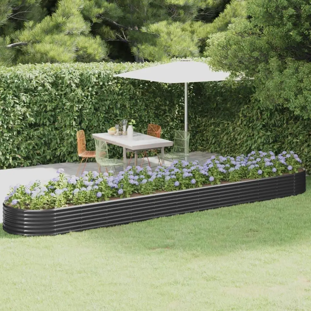 

Customizable Large Anthracite Powder Coated Steel Garden Raised Bed