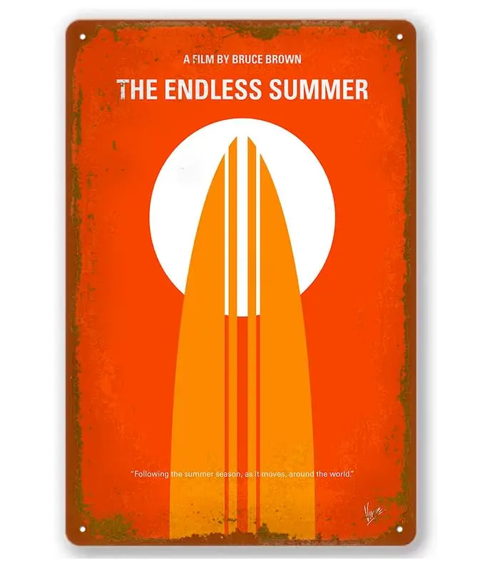 The Endless Summer Minimal Vintage Metal Bar Signs Novelty Kitchen Bar Garage Home Decor Wall Art Tin Sign 12 X 8In