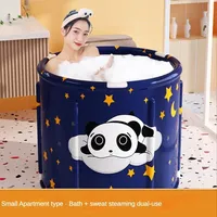 Large Folding Bath PVC Portable Bathtub Folded SPA Bucket Adult Tub Baby Children Bathroom Thickening Folding Tubs For Adults