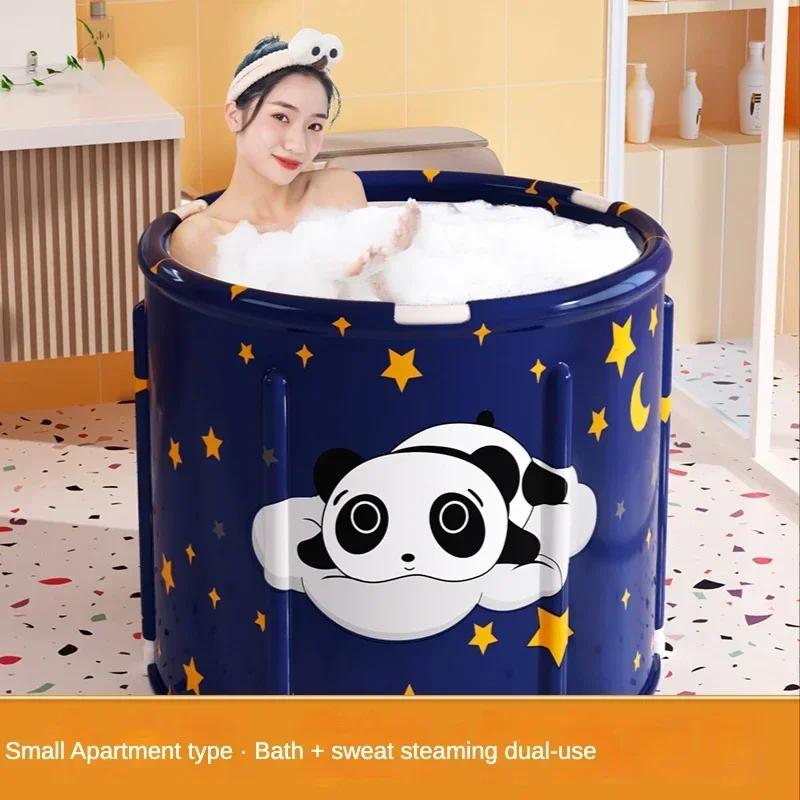 Large Folding Bath PVC Portable Bathtub Folded SPA Bucket Adult Tub Baby Children Bathroom Thickening Folding Tubs For Adults