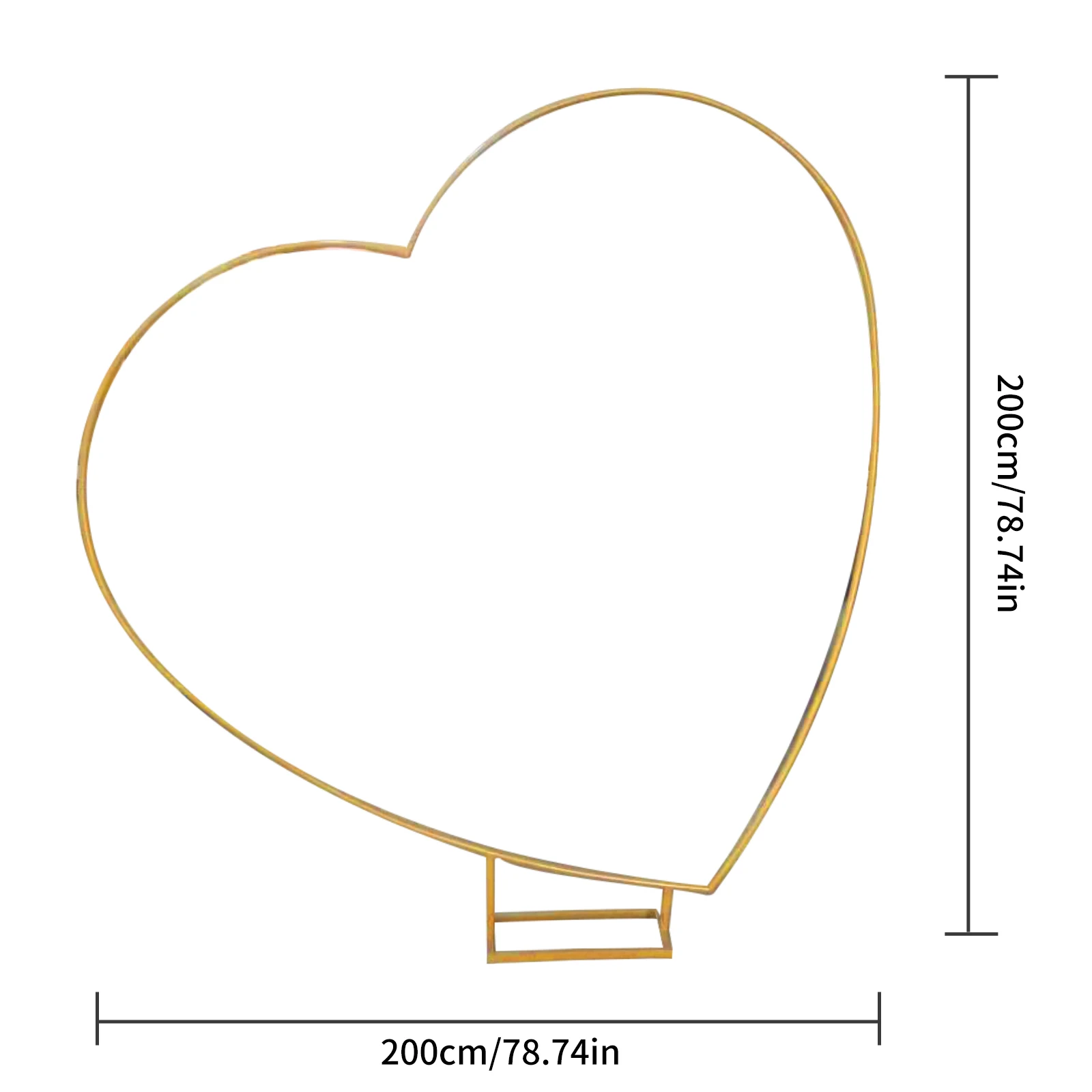 Struttura ad arco per palloncini a forma di cuore, supporto regolabile per fondale nuziale 2x2m, struttura riutilizzabile per decorazioni di feste, adatta per interni ed esterni, ideale per addii al