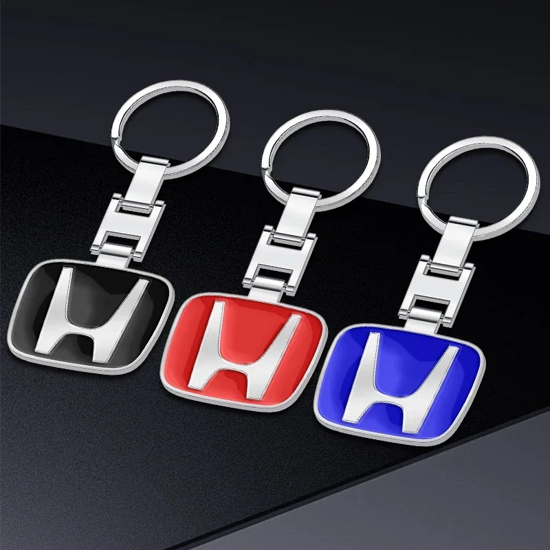 Car Logo Keychain Metal Keyring Key Accessories For Honda Fit Jazz Civic Brio CRV Pilot Accord Insight Spirior City HRV