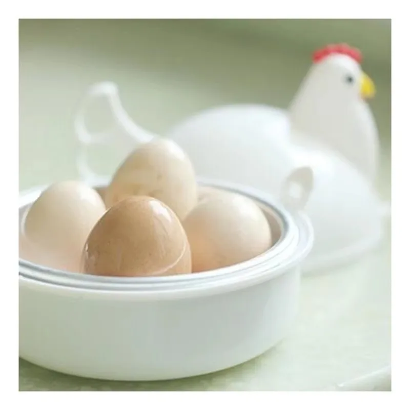 

Kitchen Eggs Steamer Chicken Shaped Microwave 4 Egg Boiler Cooker Portable Kitchen Cooking Appliances Steamer Home Egg Poachers