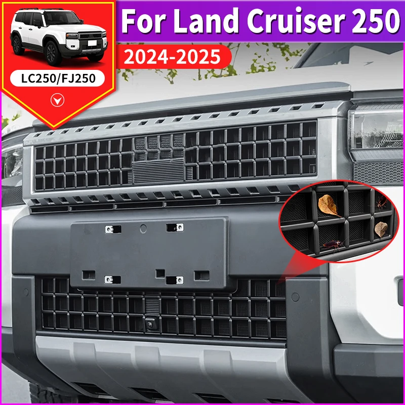 For Toyota Land Cruiser 250 2024 2025 1958 Prado LC250 FJ250 Front Grill Anti-mosquito Sand-Proof Stone Net Exterior Accessories