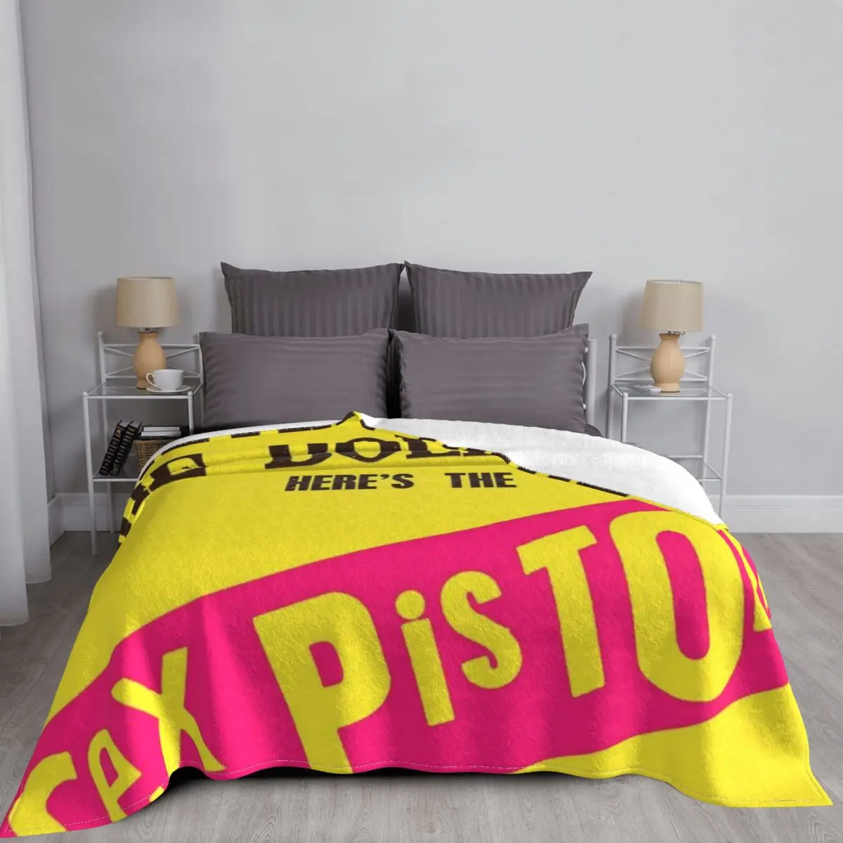 Sex Pistols coperta in velluto per letto divano decorativo in visone Super caldo in pelliccia sintetica