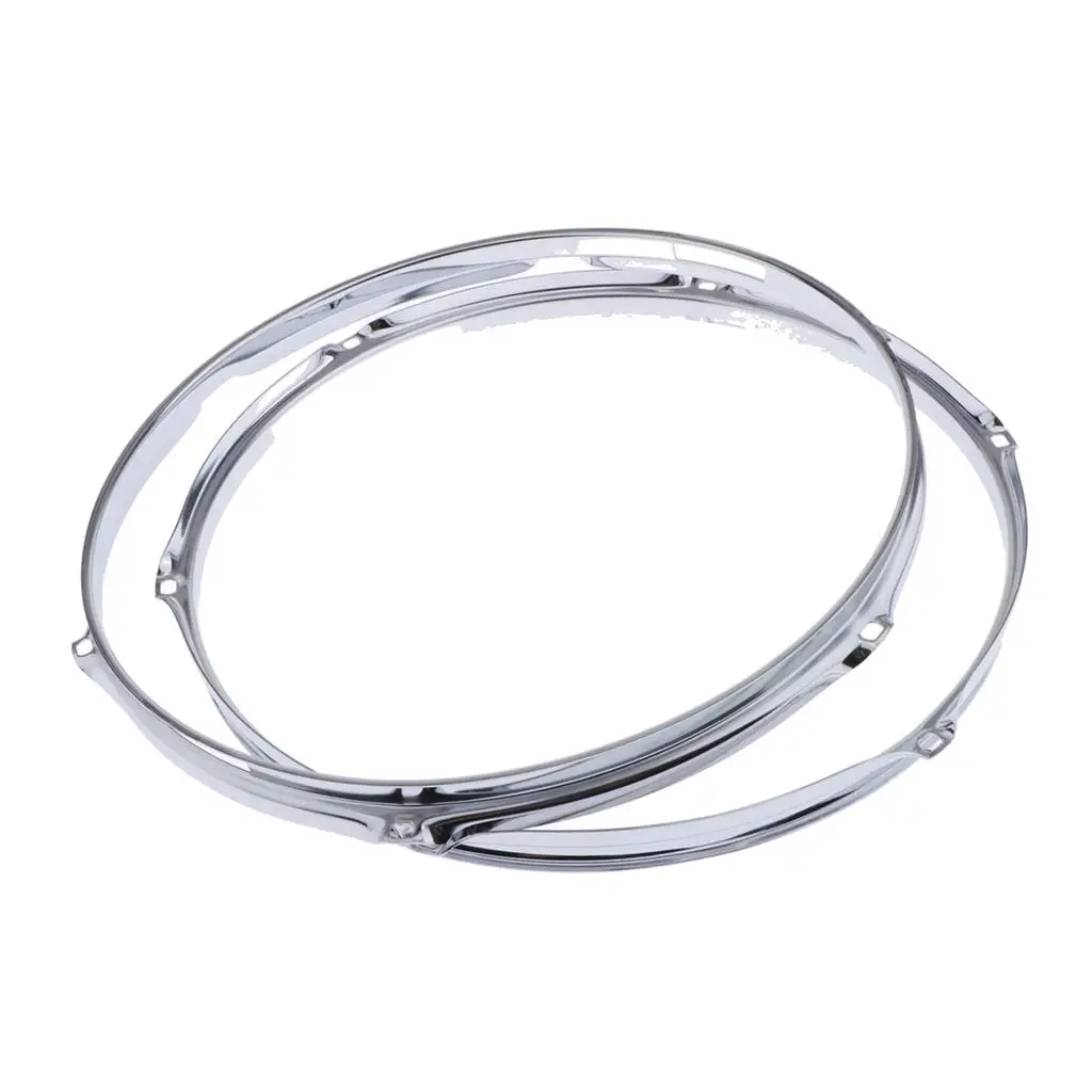 Pair of 14-Inch Die Cast Hoop 6 Lug Snare Side Drum Hoop 1.2mm