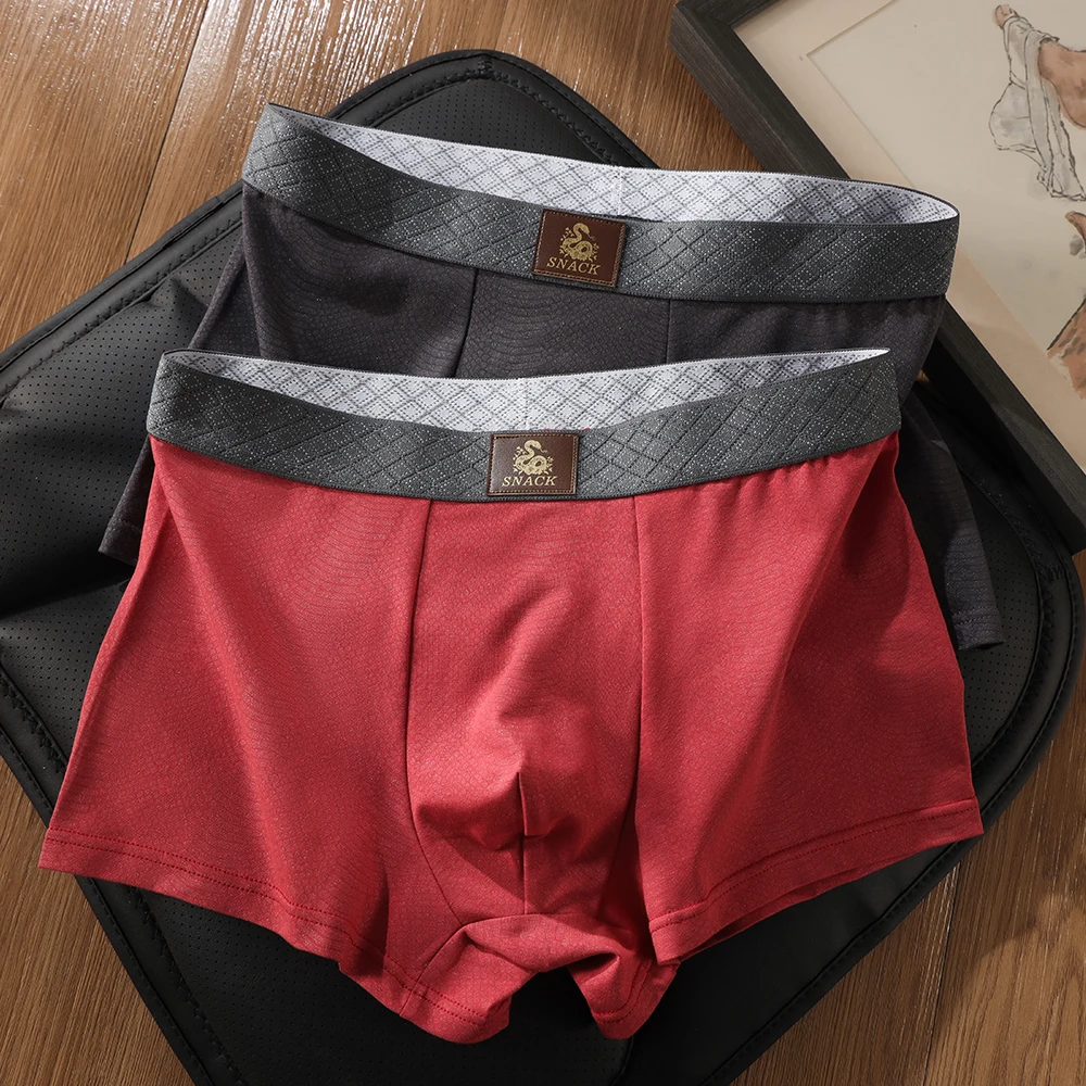 

3PCS/Pack Fashion Luxury Solid 100% Cotton Underwear for Man Antibacterial Breathable Mesh Crotch Men's Panties Super Soft Boxer