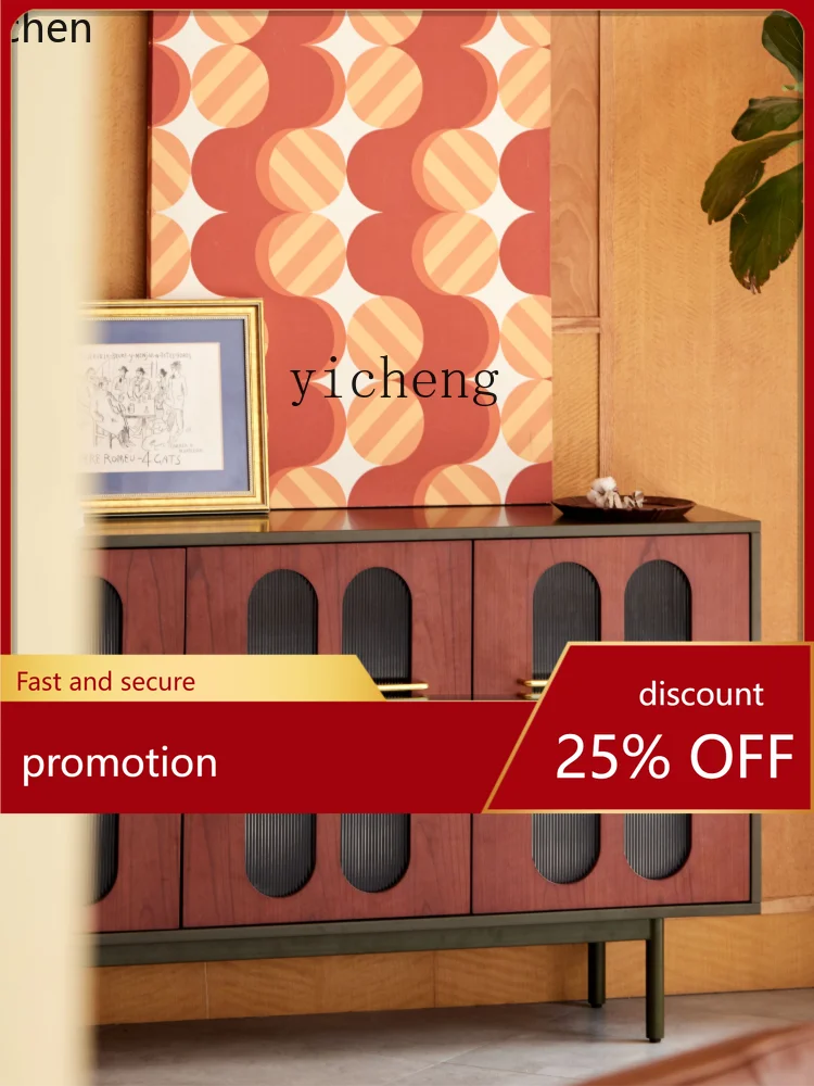 

YFY Montmartre Side Cabinet/One Home Wall Cabinet Sideboard Cabinet Solid Wood Retro