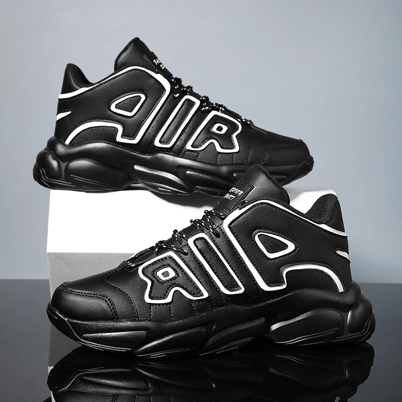 

2026 Couples' Leather Dad Sneakers | Men's Fashion Casual Non-Slip Wear-Resistant Athletic Running Shoes