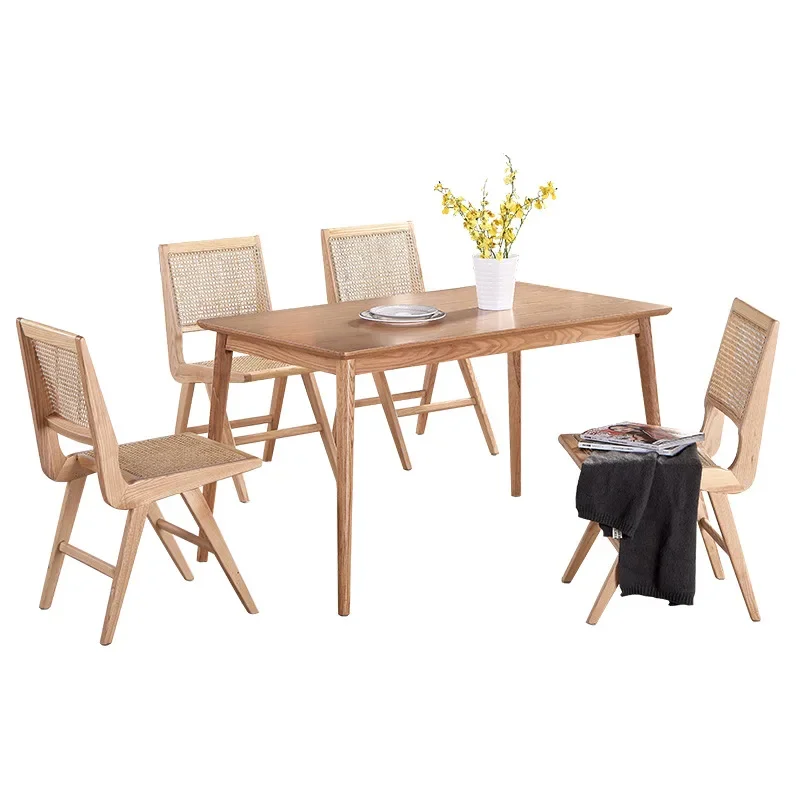Rattan classical Nordic furniture, bamboo and rattan casual rattan tables and chairs