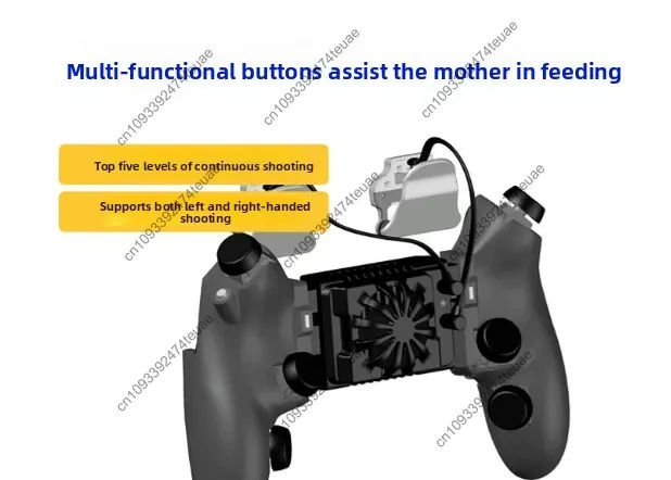 6 Keys Mobile Gamepad External Phone Game Controller Holder With Continuous Fire & Cooling Function For Less than 175mm Phone