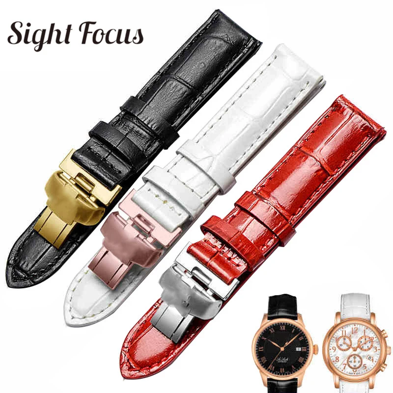 

Ремешок для часов Tissot T050 T02 Женский, кожаный браслет, черный белый красный фиолетовый розовый, 1853