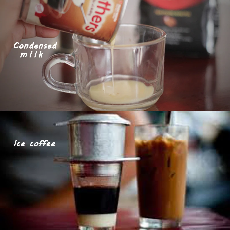 Portable Aluminum Vietnam Coffee Dripper Filter Coffee Maker High-Quality Refined Drip Zhongyuan Ice Coffee Filter Pot Tools