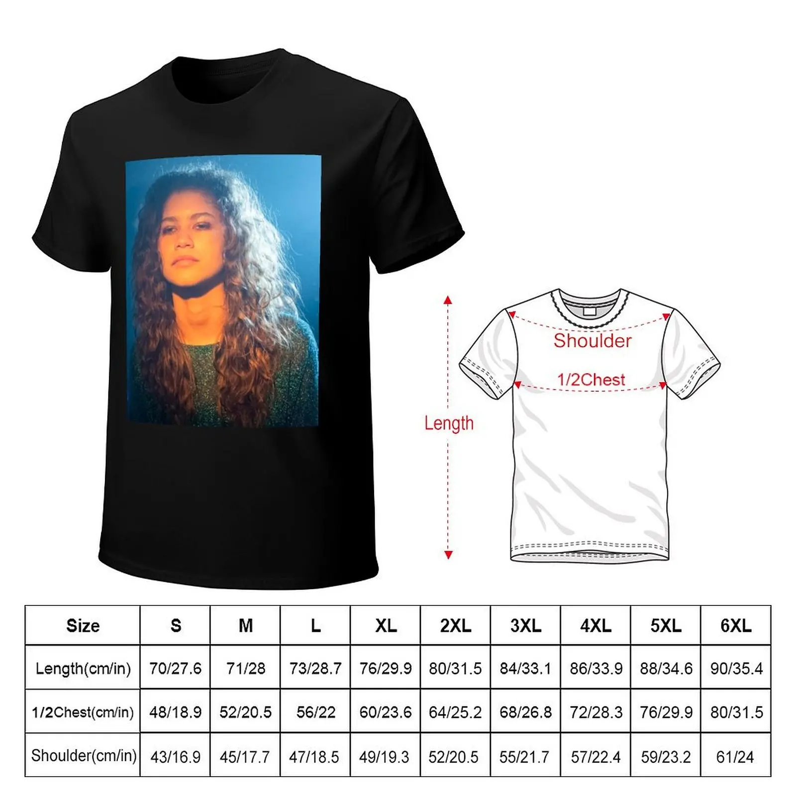 Rue Bennett Dazed Euphoria Scene T-Shirt Relaxed Casual Short Sleeve Tee