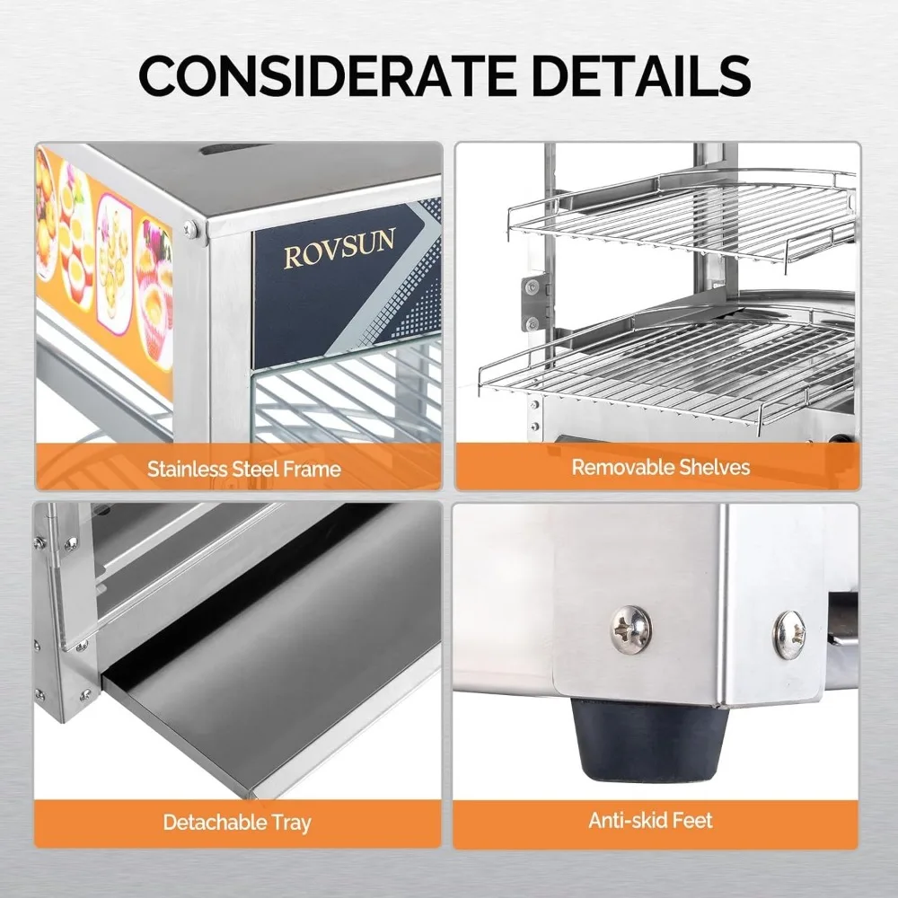 5단 음식 보온기 피자 보온기 카운터탑, 음식 보온 디스플레이 프레첼 보온기