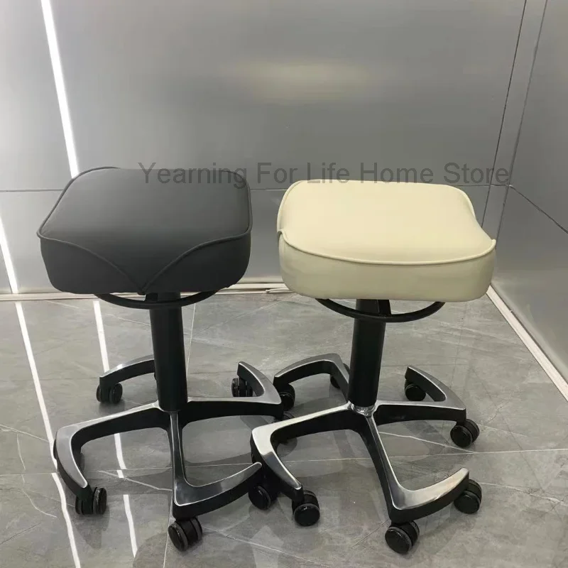 Aesthetic Bar Stool Wheel Horse Saddle SwivelCheap Barber Aesthetic Chair Hair Cutting Tabouret Coiffeuse Furniture Beauty Salon