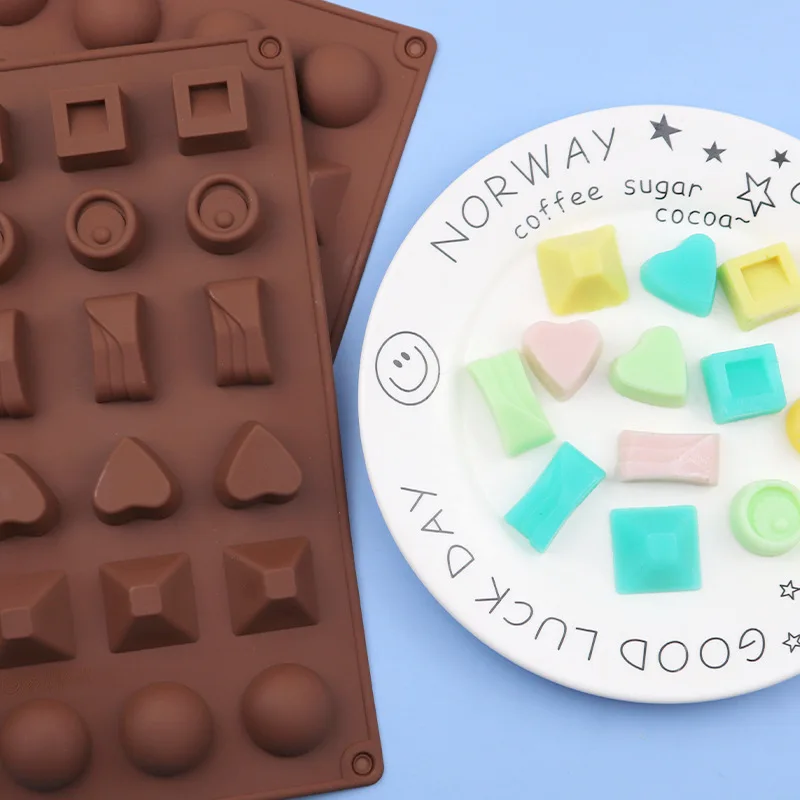 Wholesale 30-piece Set of Silicone Chocolate Molds, Malt Candy Moulds, Home Baking Diy Mold 612