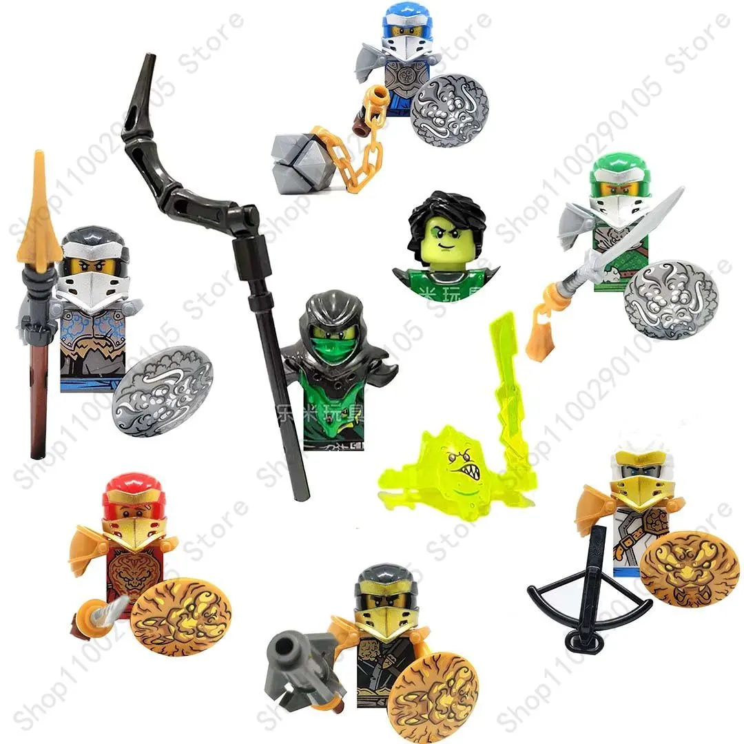 Anime Ninja Figs Morro Nadakhan Lloyd Kai Jay Zane Cole Nya Bricks Mini Action Toy Figura Building Blocks Assembly Toys Gift