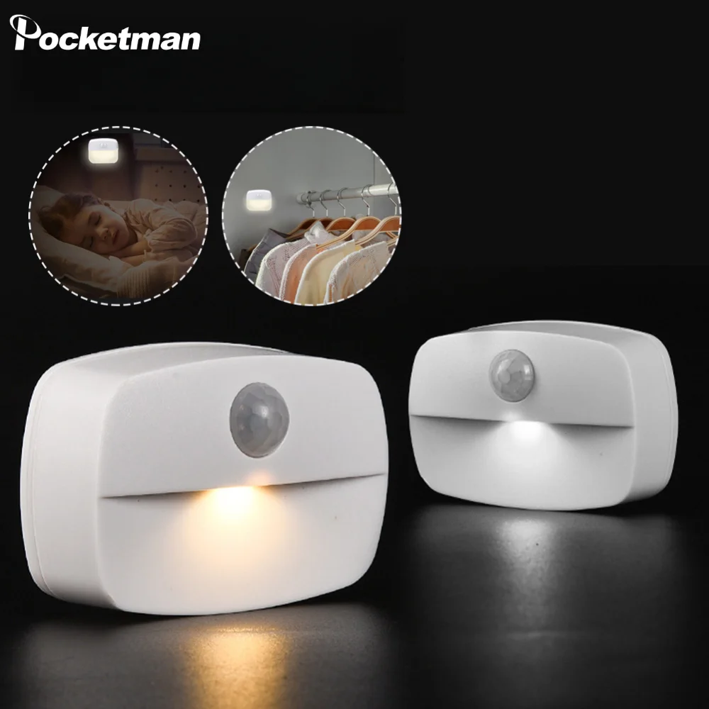 

Induction Night Lamp with Motion Sensor LED Night Lights Batteries Small Night Lantern for Bedroom Illumination Light