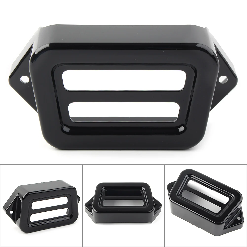 Glossy Black Motorcycle Voltage Regulator Cover For Harley Road Glide Road King Classic Electra Glide 1998-2007 ABS Plastic