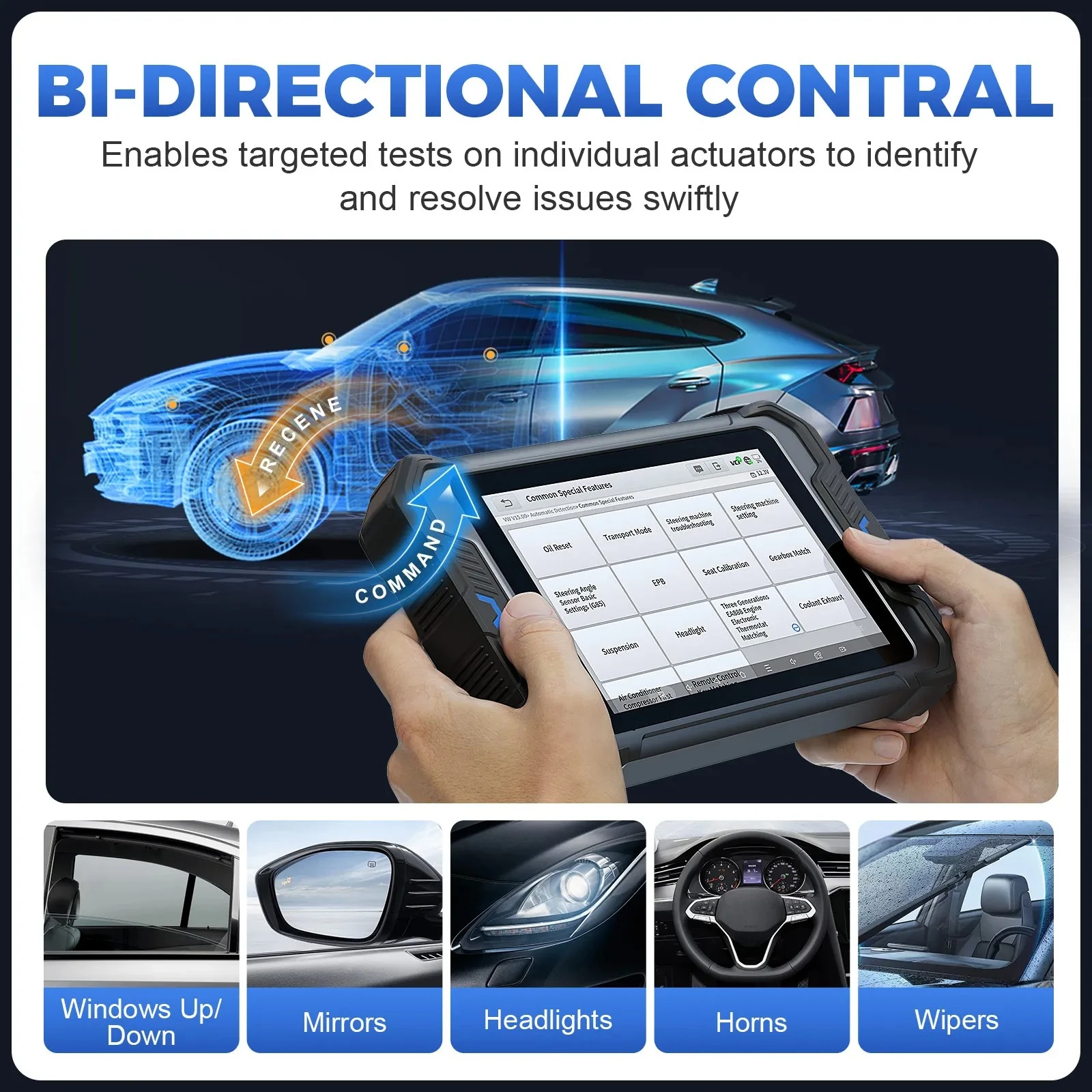 Scanner De voiture VD80BT Lite Odb, appareil De Diagnostic professionnel pour voiture et clé