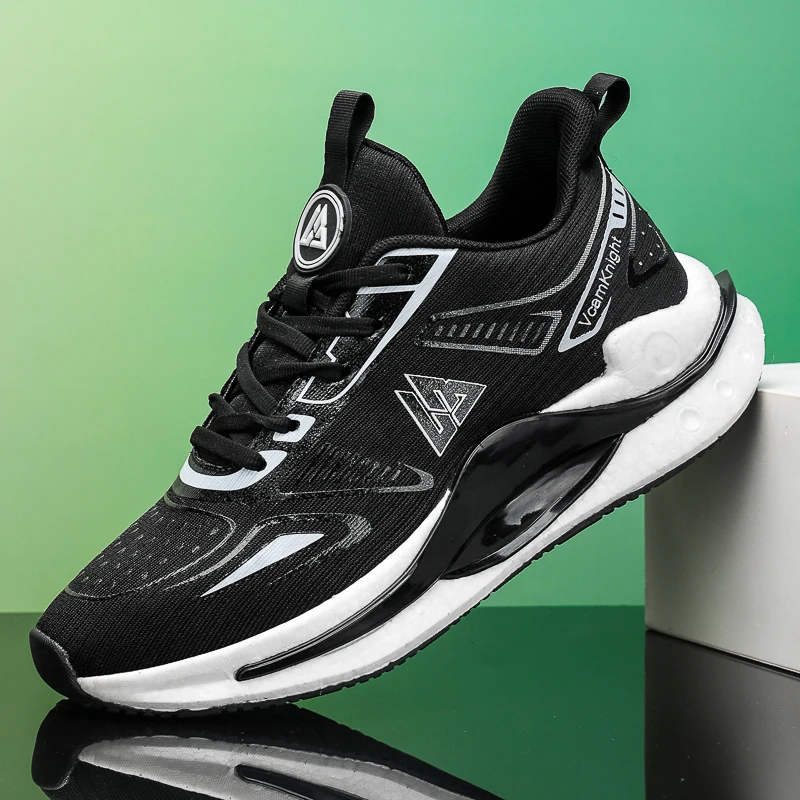 Lightweight Breathable Running Shoes Men Popcorn Shock Absorption Sneakers Flexible Anti Slip Outdoor Sports Shoes Summer Autumn