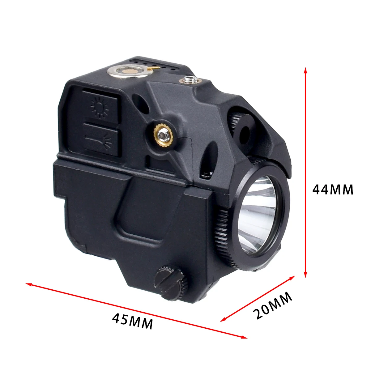 Pistol Tactical Flashlight Red Green Laser Sight Combo With Strobe Mode Fit 20-21MM Rail For 1911 Glock 17 19 Airsoft Accessory