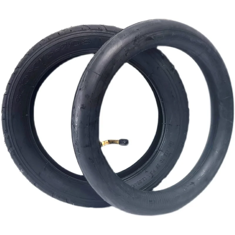 300x75-203 Inner Tube and Outer Tube, Suitable for 12 Inch Children's Tricycle Tire, Manual Bicycle Pneumatic Tire