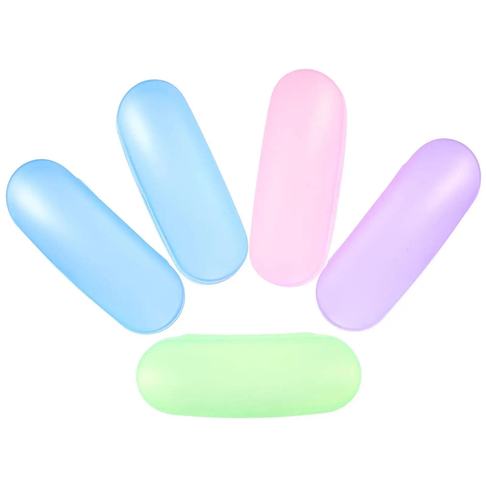 

5 Pcs Eyeglasses Case Hard Shell Portable Sunglasses Box Lightweight Travel Organizer Plastic Storing Cases for Glasses