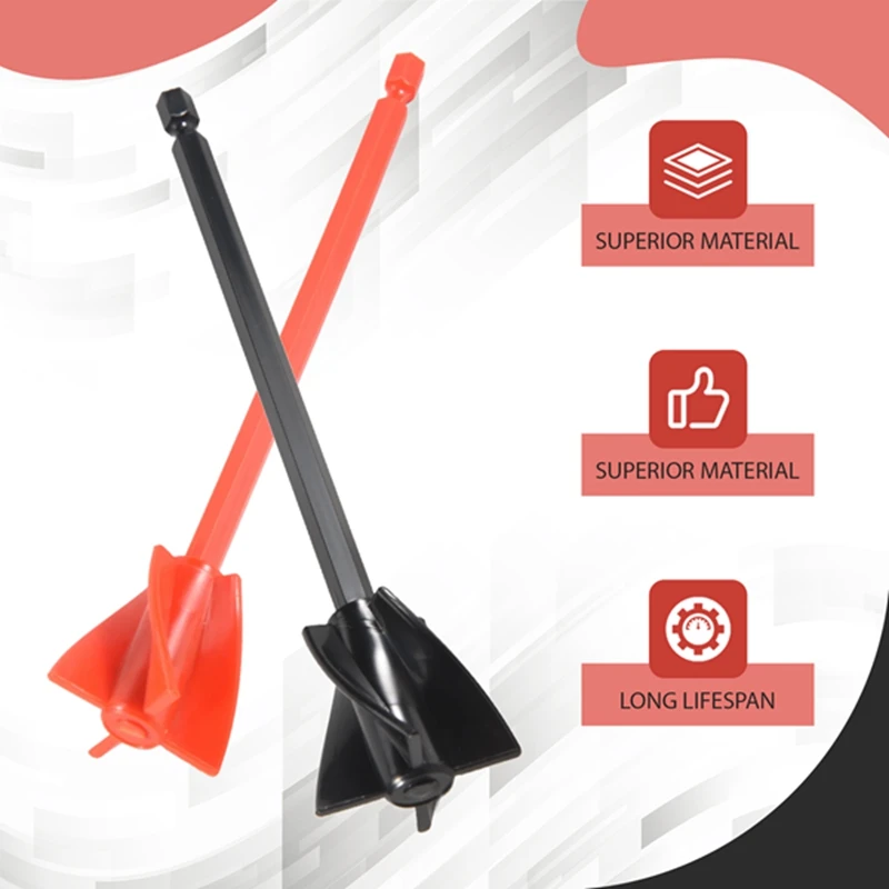 8 قطع من مجاذيف خلاط الراتنج، مرفق خلاط إيبوكسي للخلط القوي، خلاط طلاء قابل لإعادة الاستخدام، مرفق محرك الطلاء-A99X