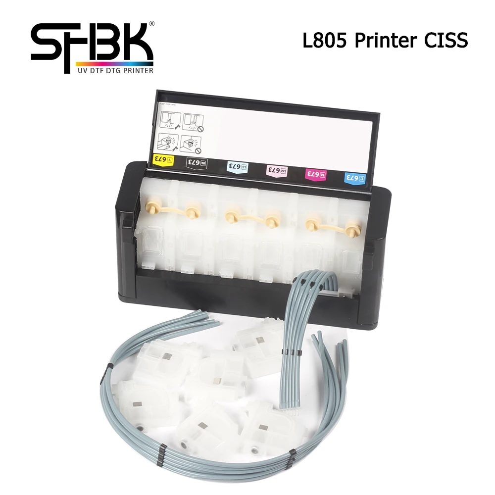 For Epson L805 Printer Original Continuous Ink Cartridge, Continuous Ink Supply System CISS DTF Ink Cartridge