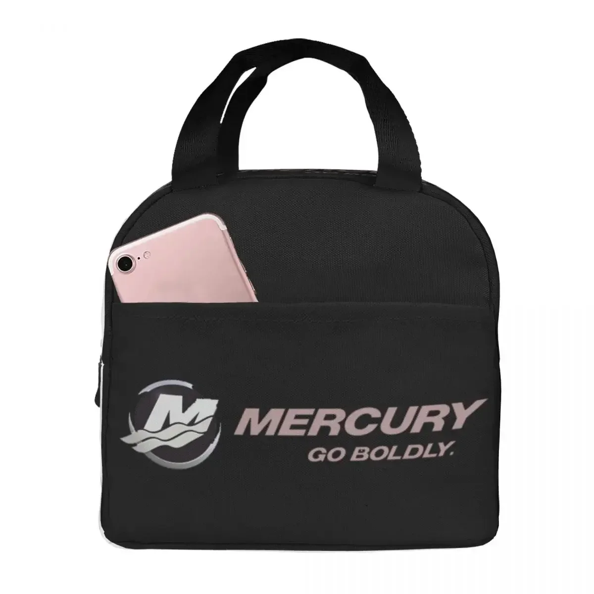 Mercury Go Boldly Boat Insulated Lunch Bags Waterproof Picnic Bag Thermal Cooler Lunch Box Lunch Tote for Woman Work Kids School