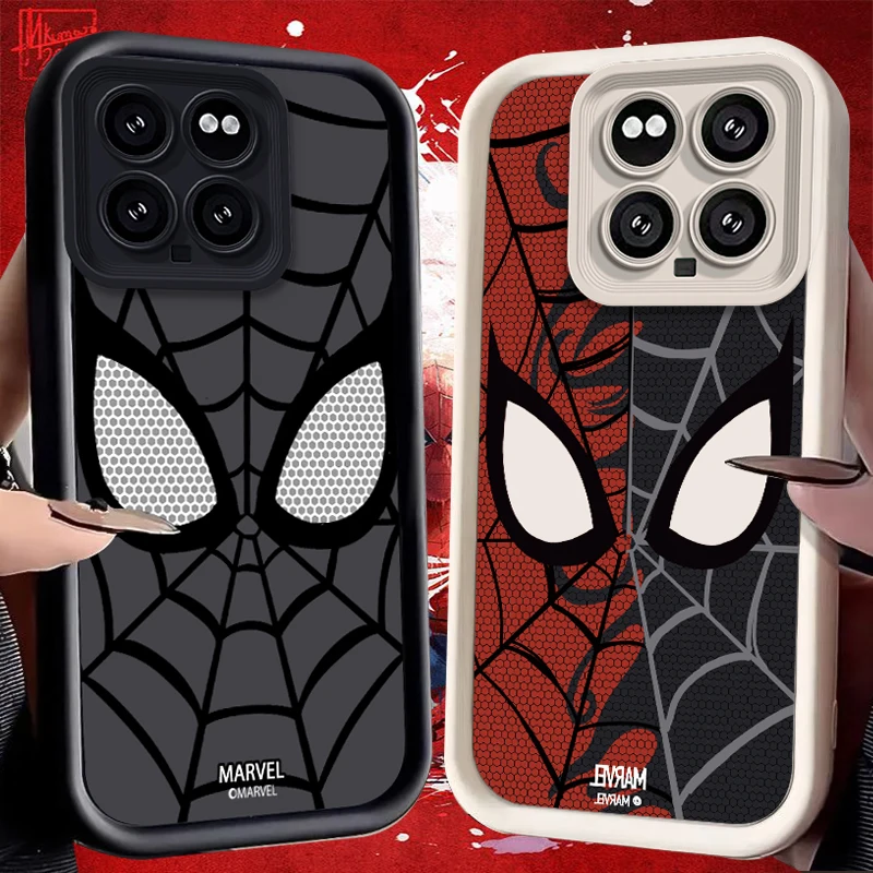 Marvel Spider Man Liquid Silicone Soft Case for Xiaomi Mi 14 13 13T 12 12T Pro 12X 12S 11 Lite 11T POCO F5 X5 X3 NFC Cover Funda