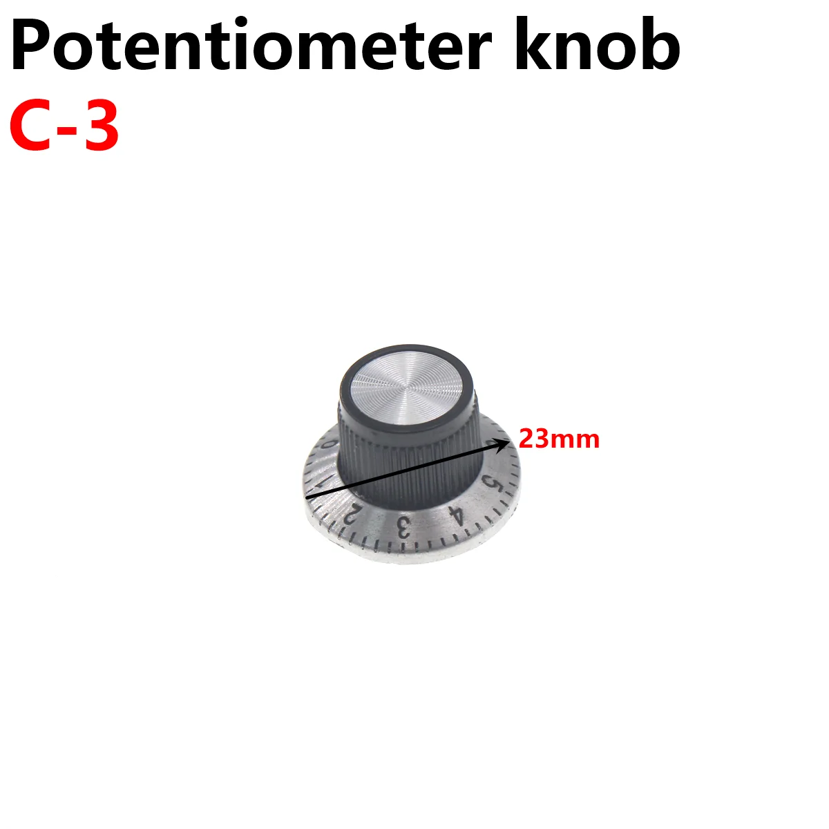 10PCS Speed regulating potentiometer Bakelite Knob Cap Scale C1 C2 C3 K-17 inner hole 6mm