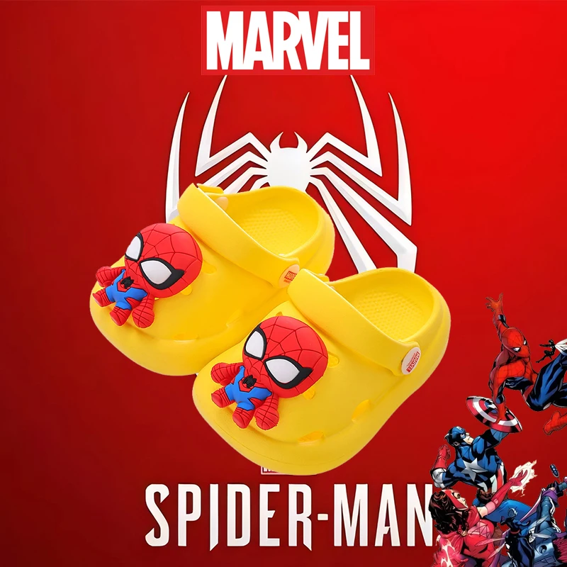 Pantofole per bambini Disney per ragazzi pantofole estive da spiaggia per interni Cartoon Spiderman Home morbide pantofole per bambini antiscivolo