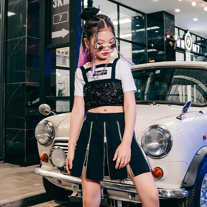 

Cheerleader Costume Girls Set Dancer Outfit Hip Hop Clothes Festival Clothing Rave Urban Dancer Outfit Jazz Dancewear DL9456