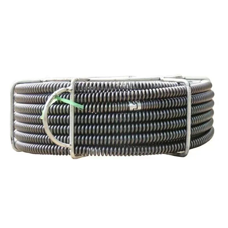 12M Household Drain Pipe Dredger Sewer Dredging Machine Extension Spring Set Compression Spring with Crank for 40-100MM Pipe