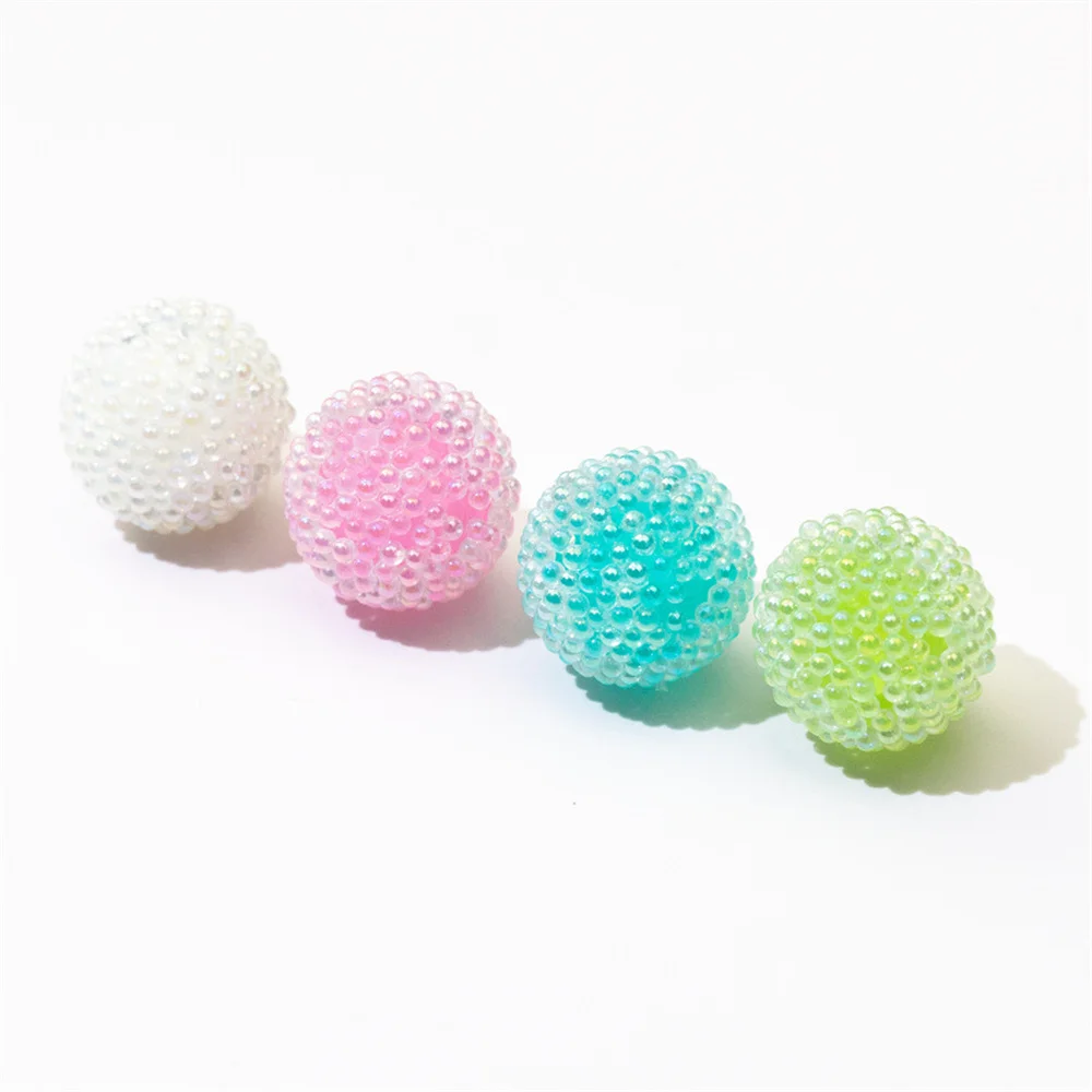 SW20 Sugar Transparent Jelly Through-hole Bead Bubble Mobile Phone Chain Keychain Female DIY Jewelry Loose Bead