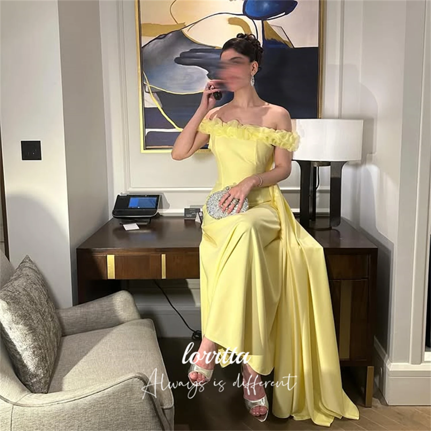 

Lorrtta Customized Mermaid Elegant Womens Dresses for Special Occasions Yellow Sharon Happy Evening Dresses Elegant Party Dress