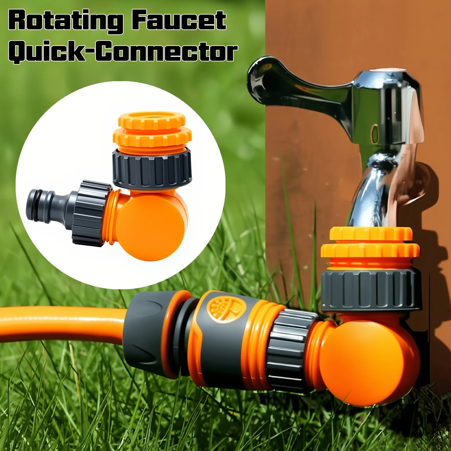 Garden Hose Connector Faucet Adapter For 1/2 Inch Hose Reel Cart Plastic Click-lock Quick ConnectionFor Watering Irrigation Gard