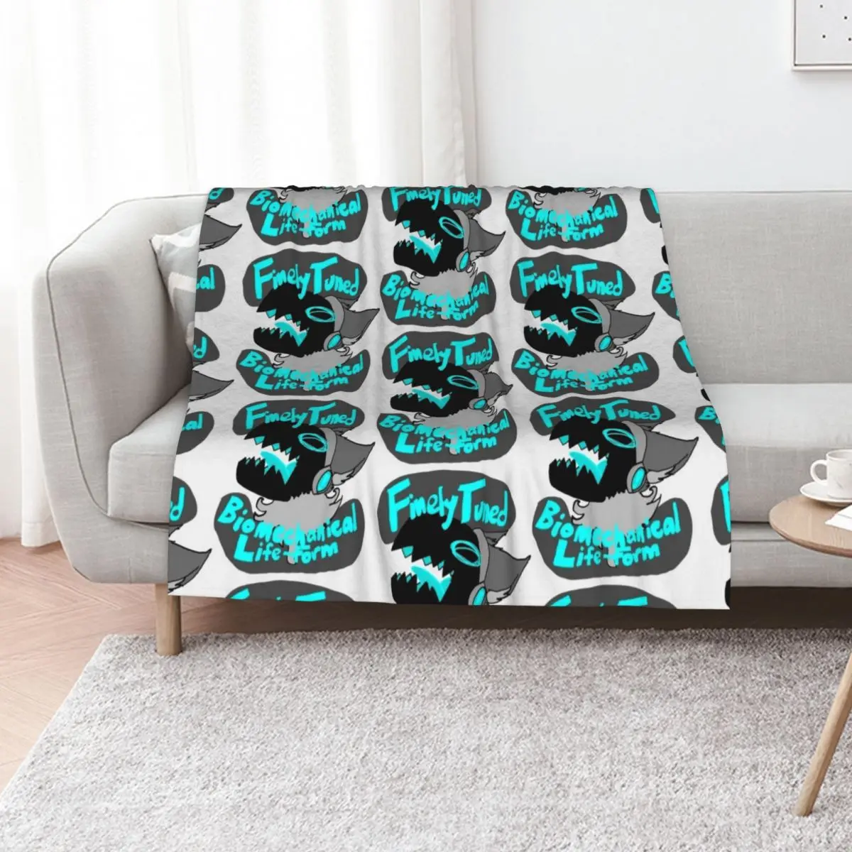 Finely Tuned Biomechanical Lifeform - Protogen Throw Blanket Lightweight Warm Blanket for Indoor Outdoor Use