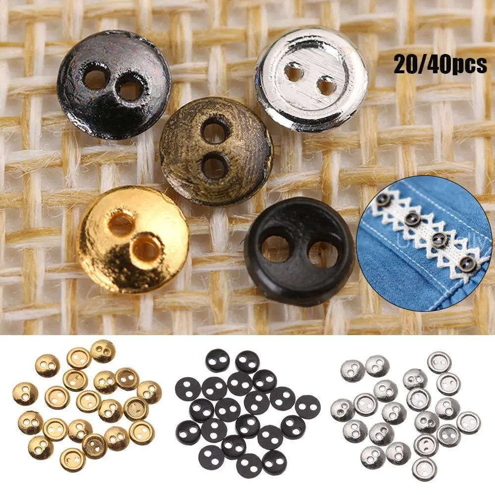 20/40pcs 3mm Handmade Doll Buckles Accessories DIY Doll Clothes Mini Buttons Two-eyes Round Buttons For Doll Clothes Accessories