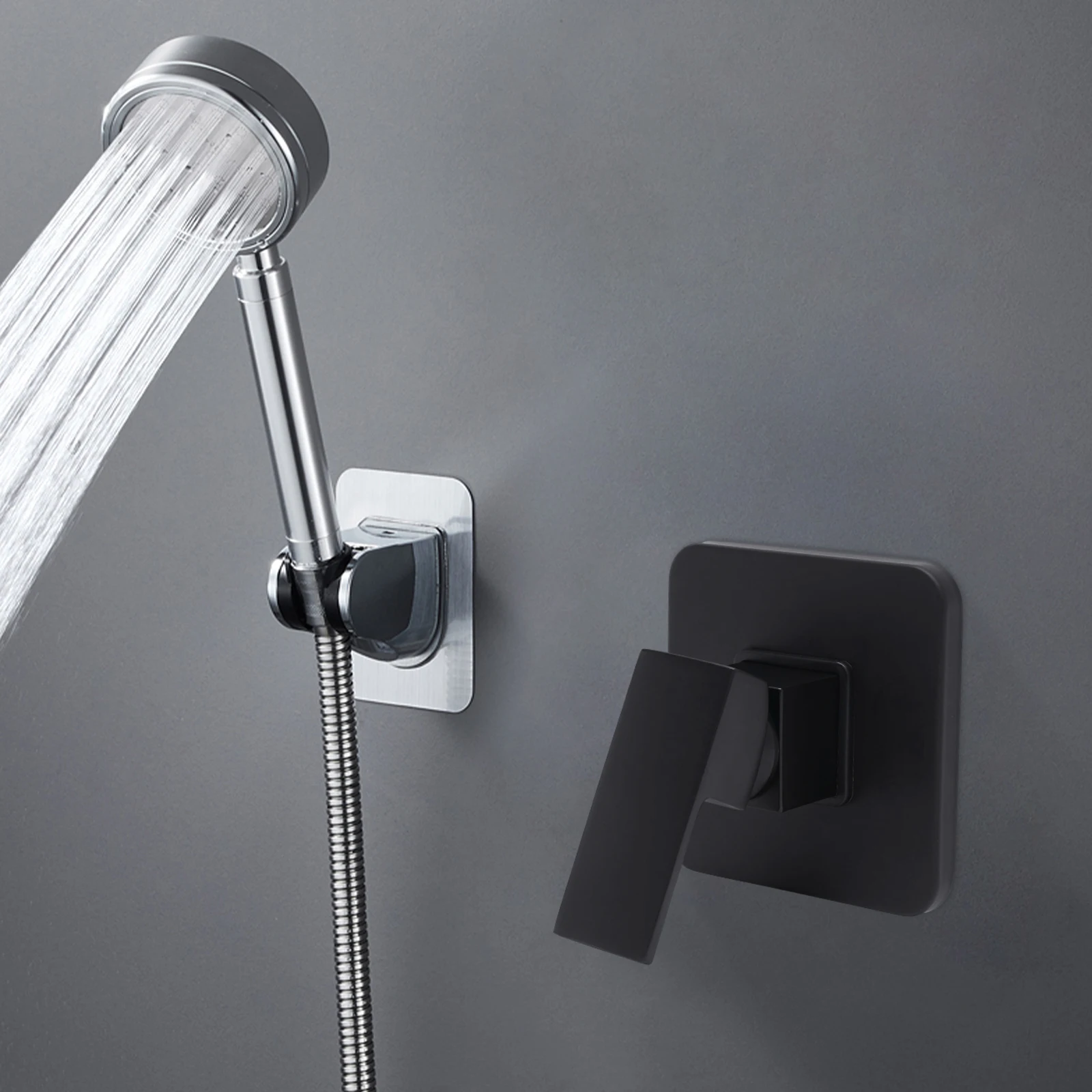 Shower Mixing Valves Wall Mount Brass Faucet, Shower Rough-In Valve Bathroom Trim Kit, Single Handle Tub Shower Valve Mixer